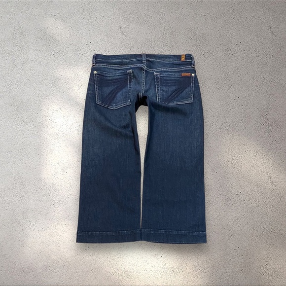 7 For All Mankind Dojo Low Rise Cropped Jeans - Picture 1 of 7